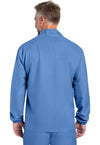 Ciel Blue - Cherokee WW Originals Ultra Men Scrub Jacket - Back View