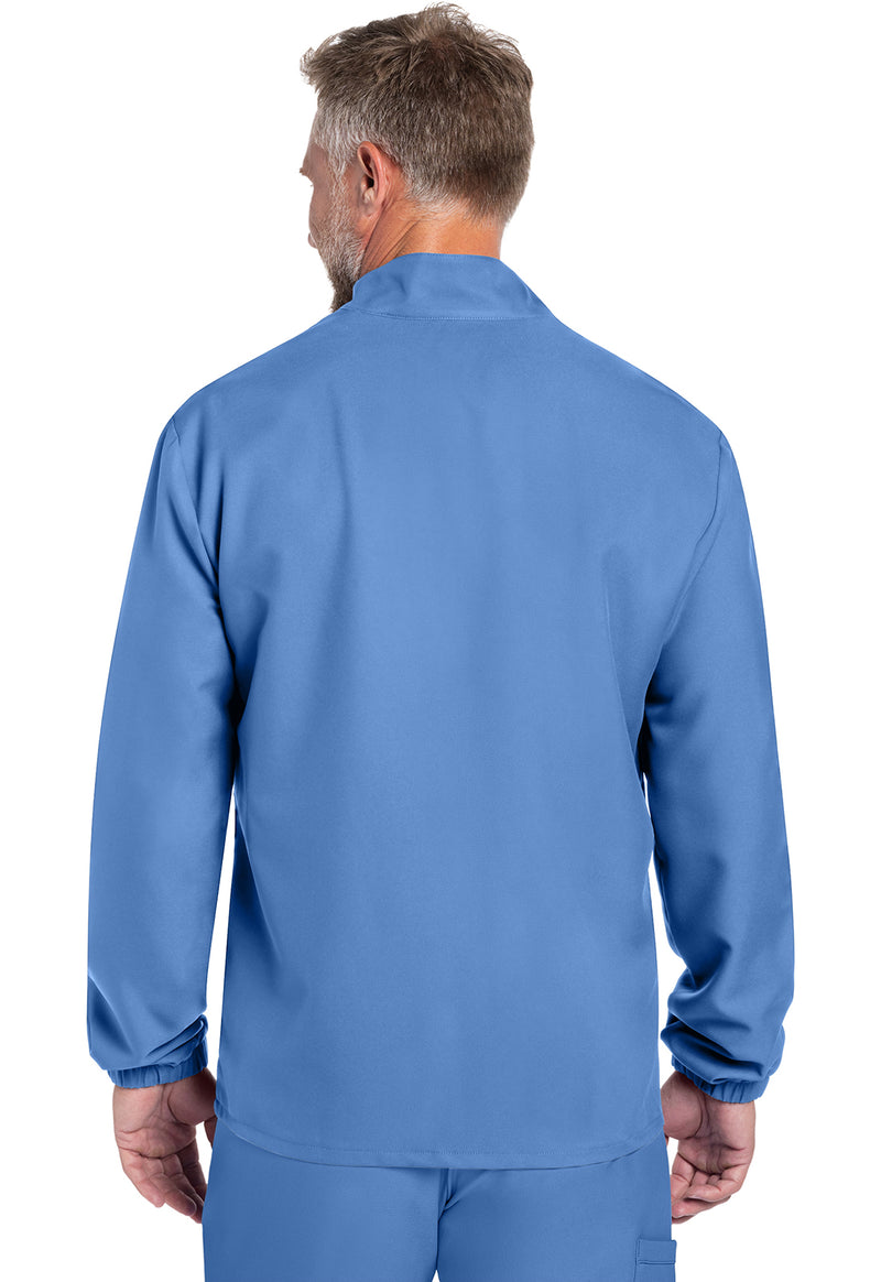 Ciel Blue - Cherokee WW Originals Ultra Men Scrub Jacket - Back View