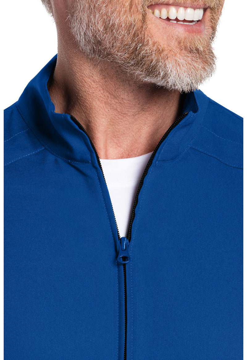 Galaxy Blue - Men's Zip Front Scrub Jacket (View 2)