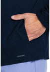 Navy - Men's Zip Front Scrub Jacket (View 3)
