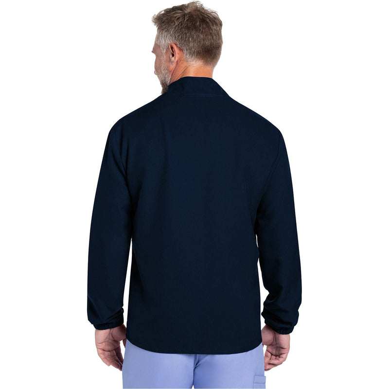 navy - Men's Zip Front Jacket