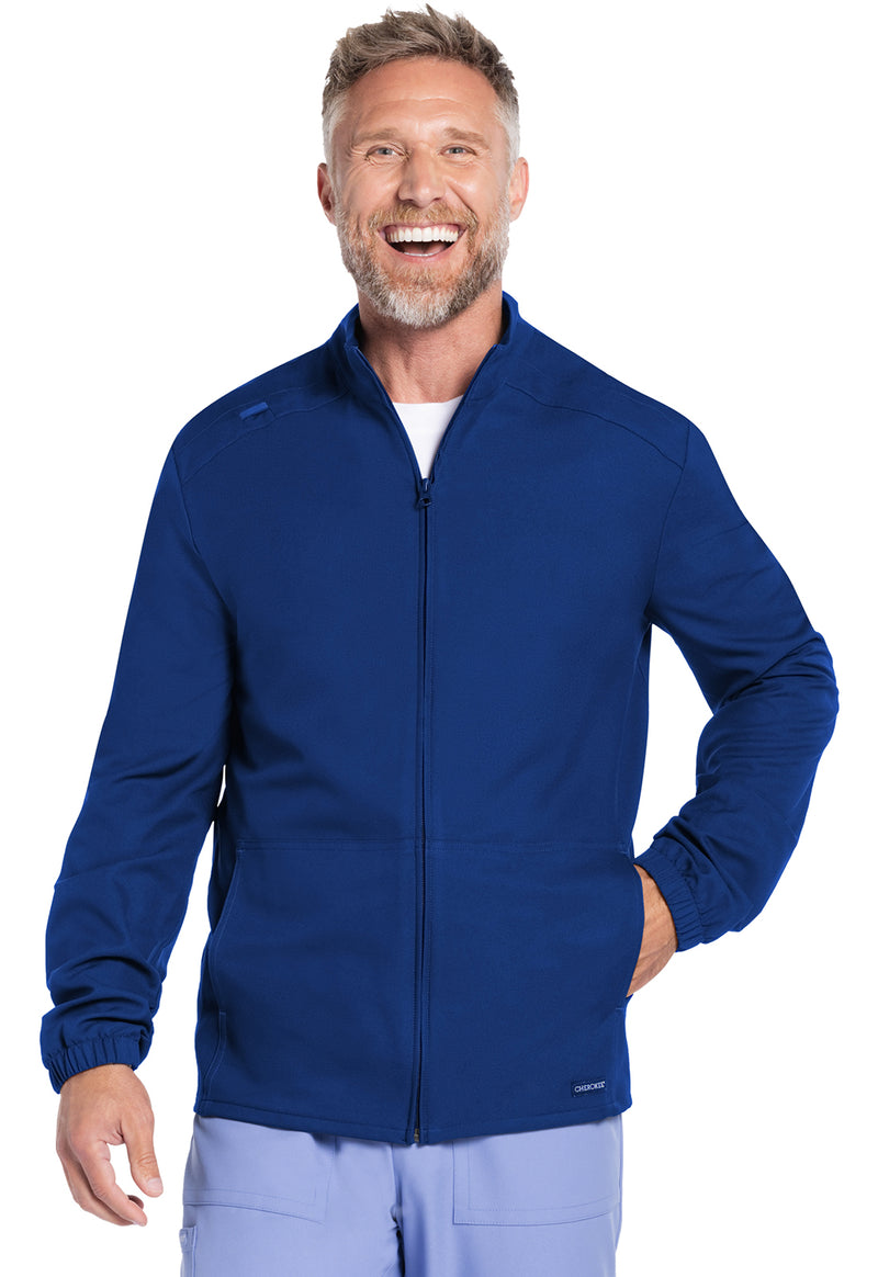 Royal - Cherokee WW Originals Ultra Men Scrub Jacket - Front View