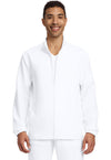 White - Cherokee WW Originals Ultra Men Scrub Jacket - Front View