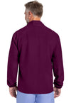 Wine - Cherokee WW Originals Ultra Men Scrub Jacket - Back View