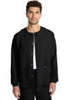 Black - Cherokee WW Originals Ultra Unisex Scrub Jacket - Front View
