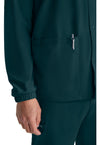 Caribbean Blue - Unisex Snap Front Warm Up Scrub Jacket (View 4)