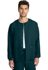 Caribbean Blue - Cherokee WW Originals Ultra Unisex Scrub Jacket - Front View