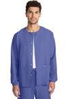 Ciel Blue - Cherokee WW Originals Ultra Unisex Scrub Jacket - Front View