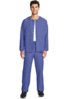 Ciel Blue - Unisex Snap Front Warm Up Scrub Jacket (View 2)