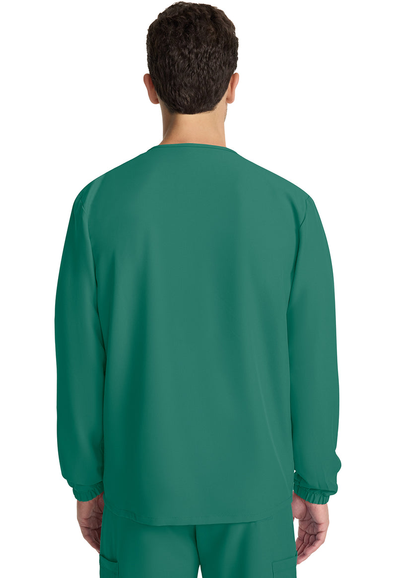 Hunter Green - Cherokee WW Originals Ultra Unisex Scrub Jacket - Back View