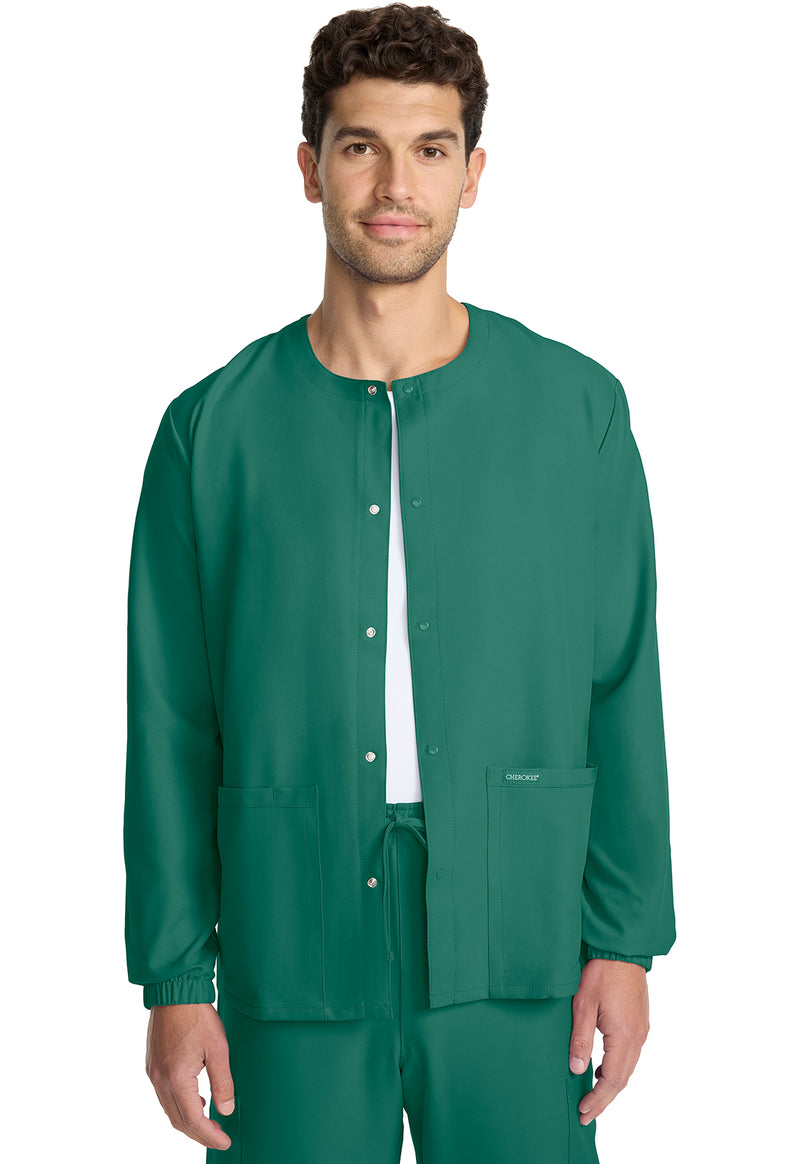 Hunter Green - Cherokee WW Originals Ultra Unisex Scrub Jacket - Front View