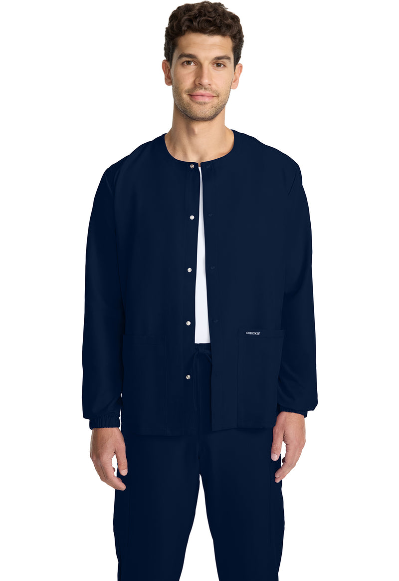 Navy - Cherokee WW Originals Ultra Unisex Scrub Jacket - Front View
