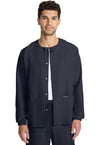 Pewter - Cherokee WW Originals Ultra Unisex Scrub Jacket - Front View