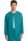 Teal Blue - Cherokee WW Originals Ultra Unisex Scrub Jacket - Front View