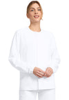 White - Cherokee WW Originals Ultra Unisex Scrub Jacket - Front View