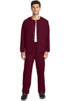 wine - Unisex Snap Front Warm Up Jacket (View 2)
