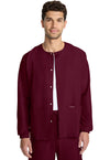 Wine - Cherokee WW Originals Ultra Unisex Scrub Jacket - Front View
