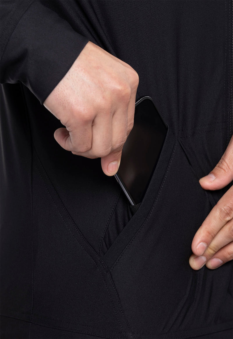 Black - Men's Zip Front Jacket (View 2)