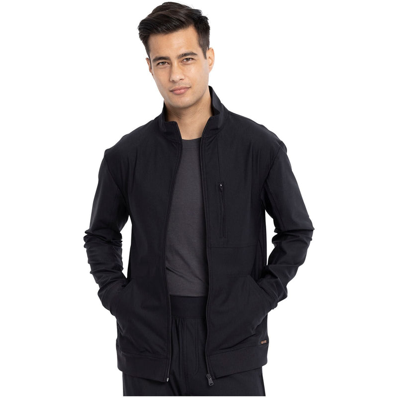 black - Men's Zip Front Jacket
