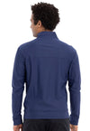 Navy - Men's Zip Front Jacket (Back)