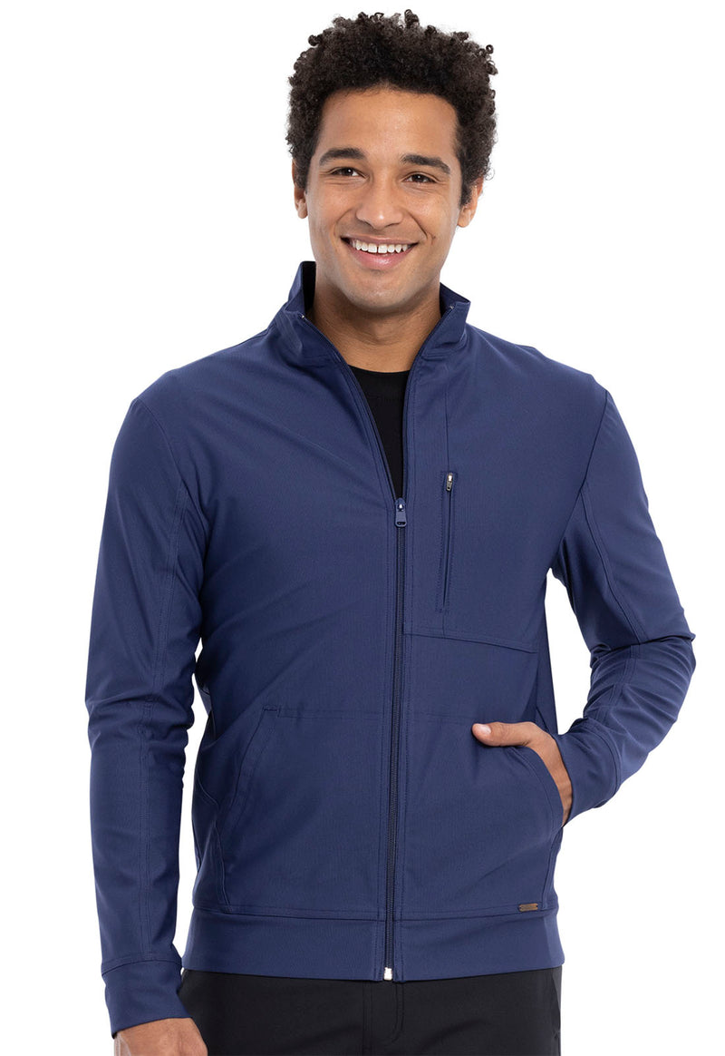Navy - Men's Zip Front Jacket