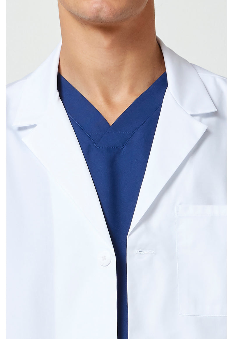 white - 30" Men's Consultation Coat (View 2)
