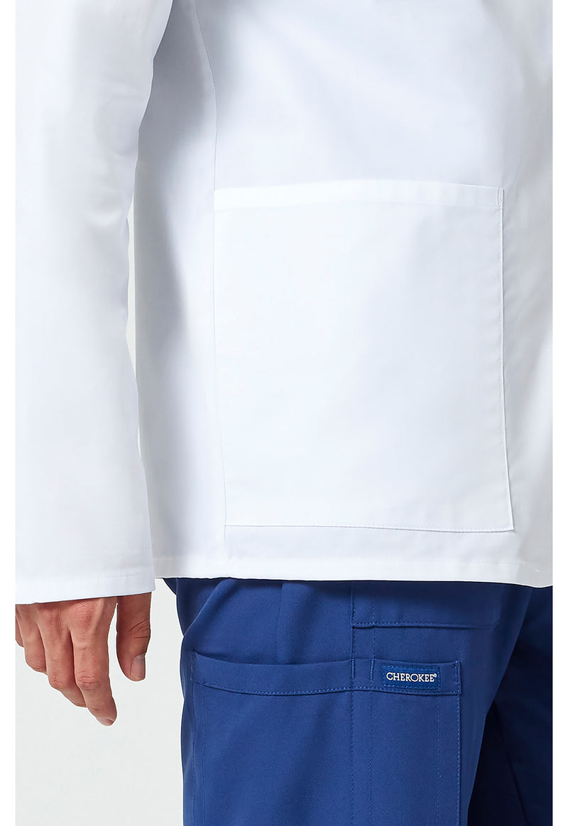 white - Tall 32" Men's Consultation Coat (View 3)