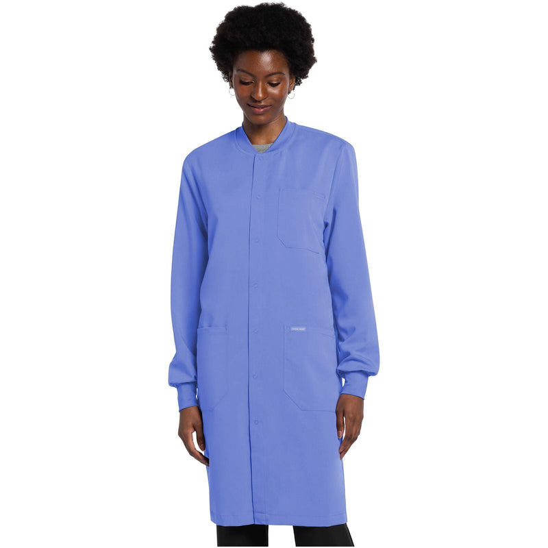 ciel blue - 40" Snap Front Lab Coat
