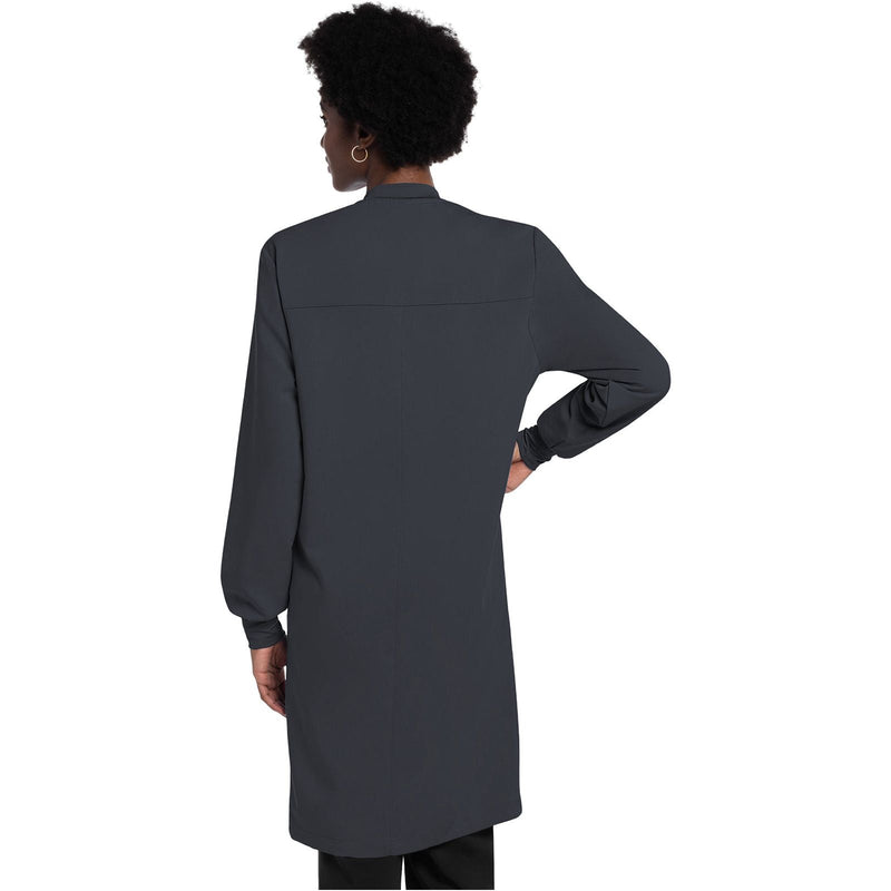 pewter - 40" Snap Front Lab Coat