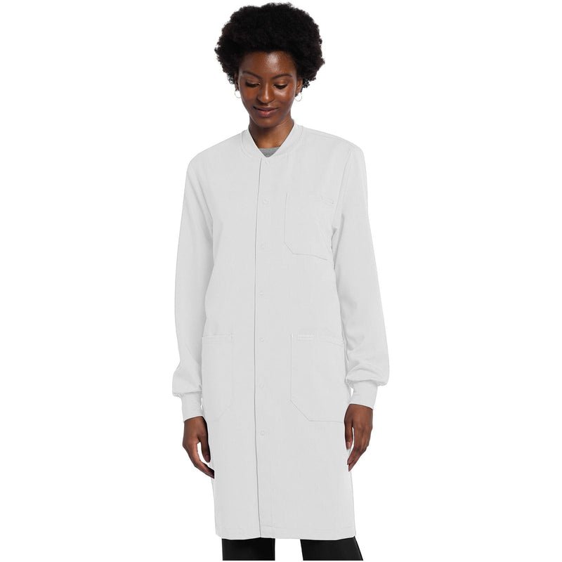 white - 40" Snap Front Lab Coat