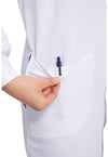 white - 40" Snap Front Lab Coat (View 3)