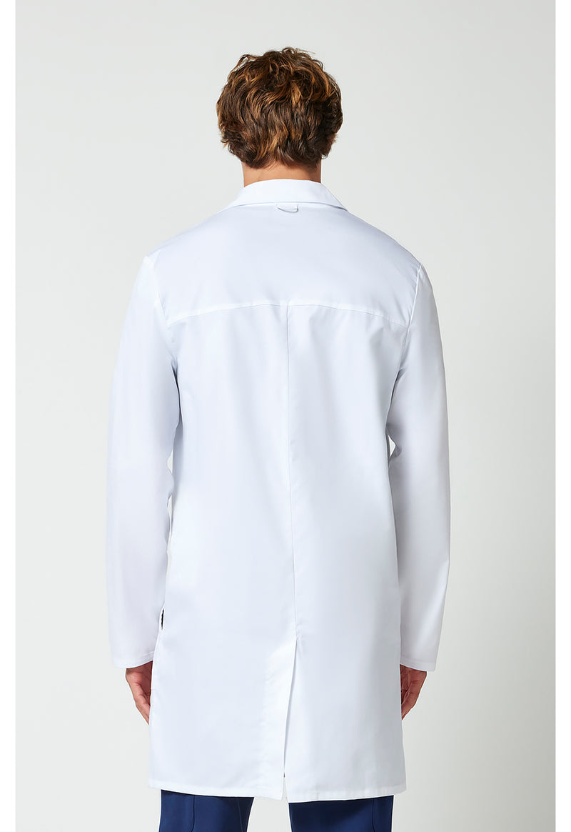 white - 38" Men's Lab Coat (Back)