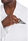 White - Men's 35" Medical Coat (View 2)