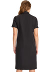 black - Women's Button Front Dress (Back)