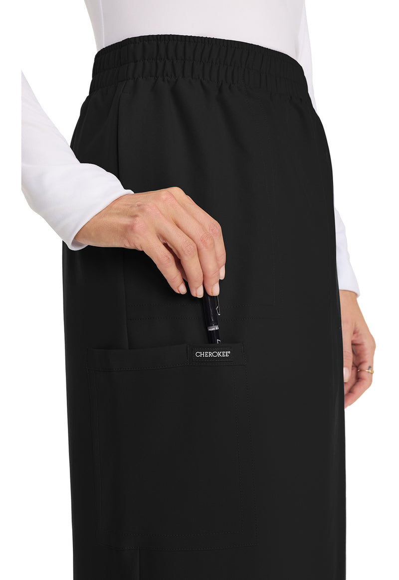 black - Women's Elastic Waist Skirt (View 3)