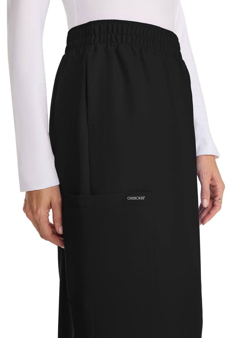 black - Women's Elastic Waist Skirt (View 4)