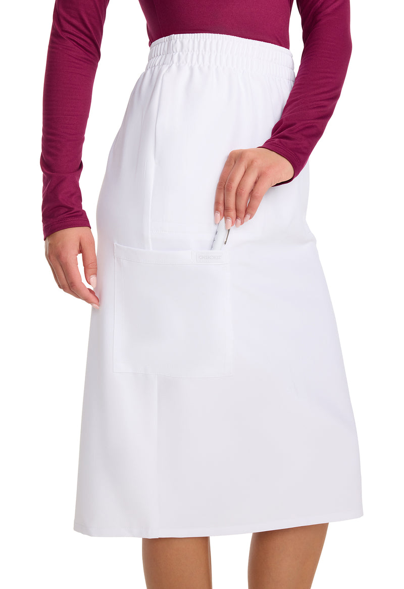 white - Women's Elastic Waist Skirt (View 2)