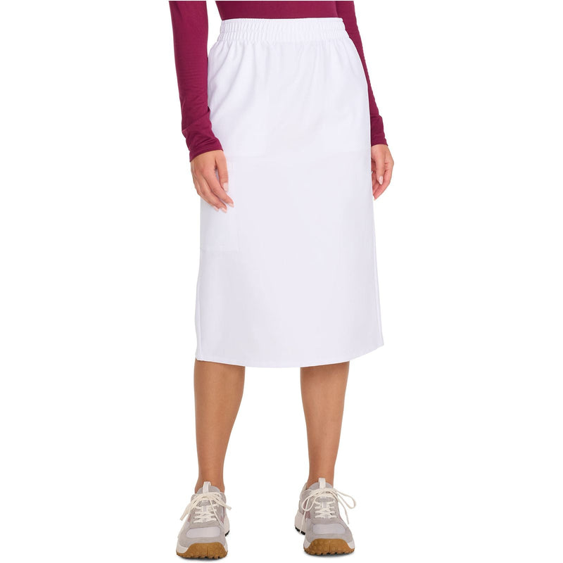 white - Women's Elastic Waist Skirt