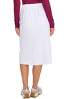 white - Women's Elastic Waist Skirt (Back)
