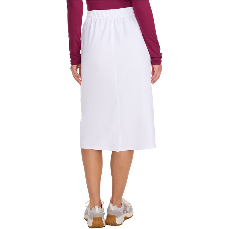 white - Women's Elastic Waist Skirt