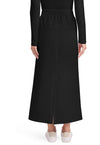 black - Women's 3-Pocket Elastic Waist Skirt (Back)