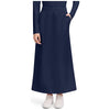navy - Women's 3-Pocket Elastic Waist Skirt