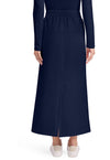 navy - Women's 3-Pocket Elastic Waist Skirt (Back)