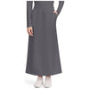pewter - Women's 3-Pocket Elastic Waist Skirt
