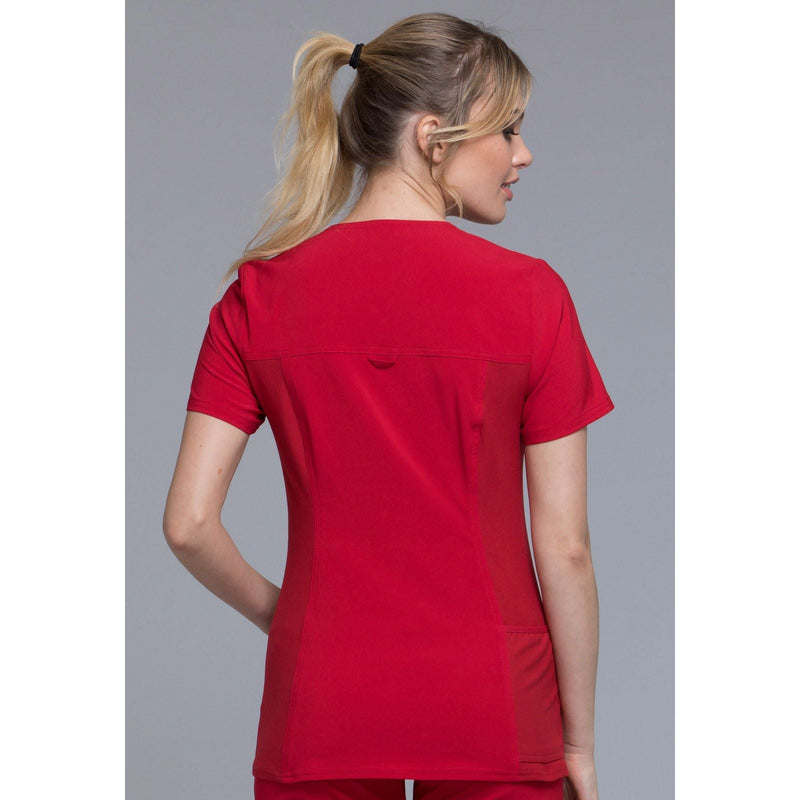 red - V-Neck Top