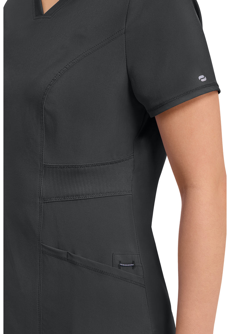 Black - V-Neck Top (View 2)