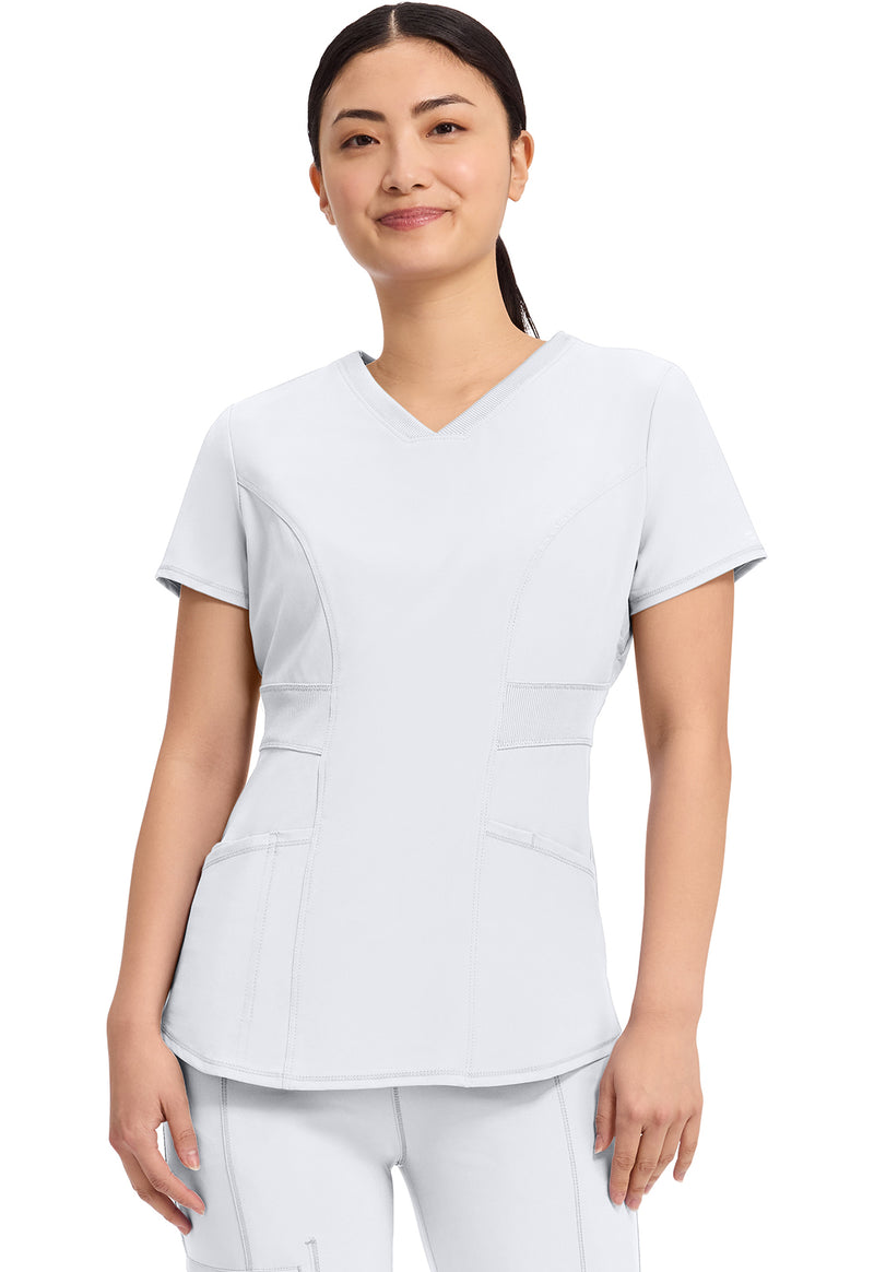 White - V-Neck Top