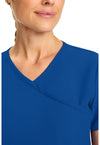 Galaxy Blue - Women's Maternity Mock Wrap V-Neck Scrub Top (View 2)