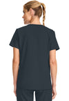 Pewter - Cherokee WW Originals Ultra Women Scrub Top - Back View