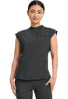 Black - Cherokee IN Infinity Women Scrub Top - Front View